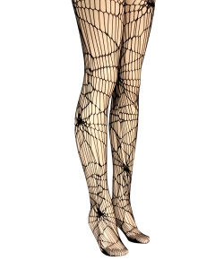 Spider And Web Pattern Stockings SO400002 BLACk
